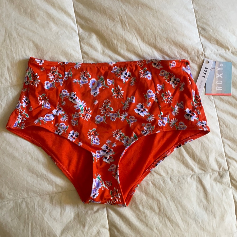 Roxy Floral High-Rise Bikini Bottom